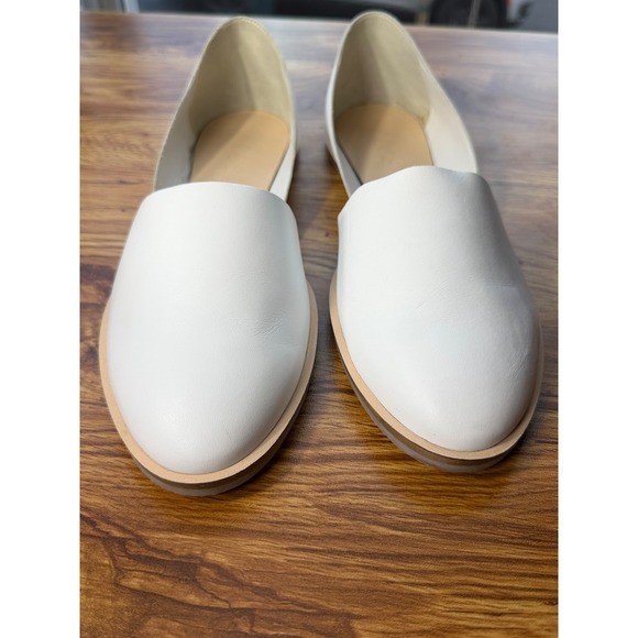 COS Women's White Leather Moccasins Flats Sz 9.5 - Picture 3 of 12